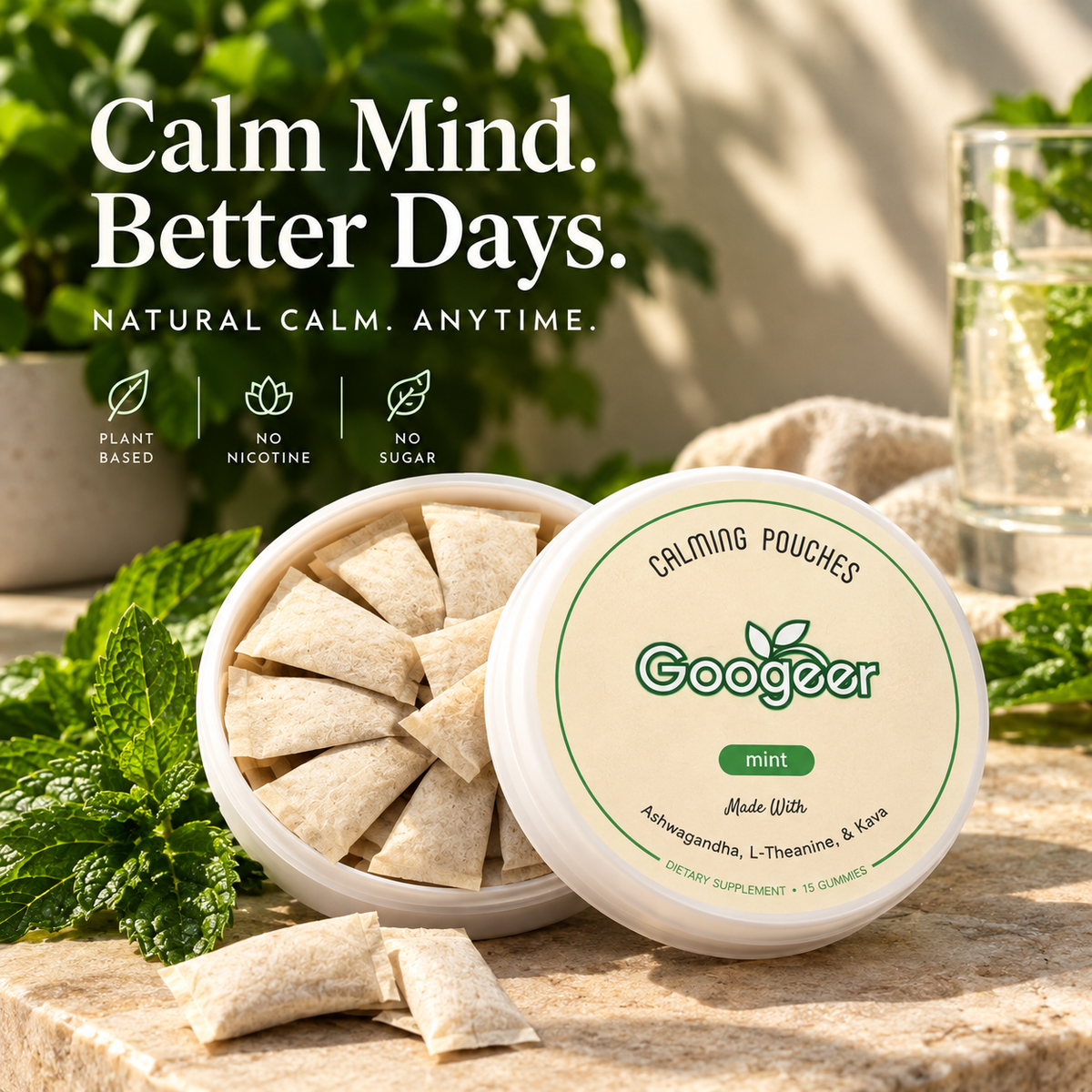Herbal Calming Pouches — Mint | Herbal Wellness Pouches